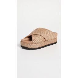 Cross Stack Raffia Platform Slides