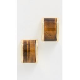 Bengali Earrings in Gold and Tiger Eye