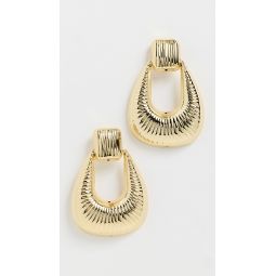 Striated Door Knocker Earrings