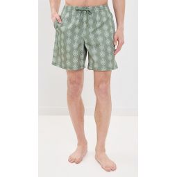 Ornate Stripe Beach Shorts 7
