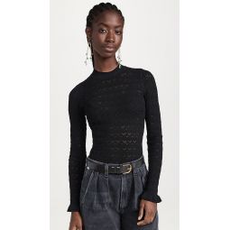 Rue Fine Knit Gauge Knit High Neck Sweater