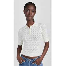 Rue Fine Gauge Knit Polo Sweater