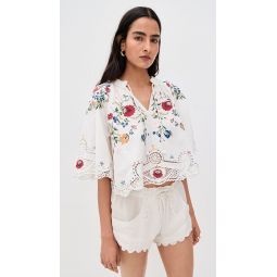 Celia Embroidery Short Sleeve Top