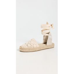 The Lauren Lace Up Crochet Espadrilles
