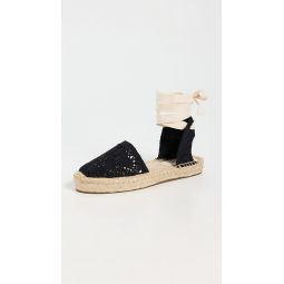The Lauren Lace Up Crochet Espadrilles