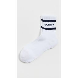 Logo Stripe Quarter Socks