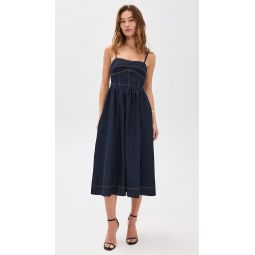 Denim Corset Midi Dress 33