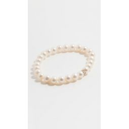 14k 6mm Eternity Heart Rondelle Bracelet