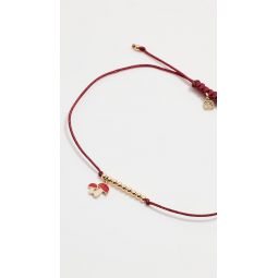 Mini Enamel Mushroom Cord Bracelet