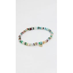 Pure Heart Charm On Rainbow Bracelet
