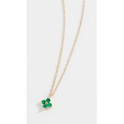 14k Prong Emerald Quad Necklace