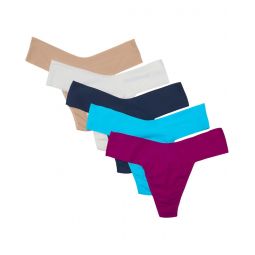 Womens Hanky Panky BreatheSoft Natural Rise Thong 5 Pack