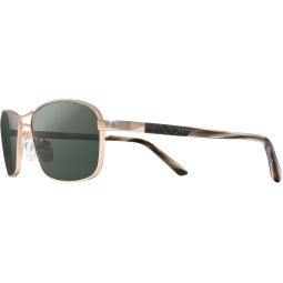 Revo Sunglasses Clive: High-contrast Polarized Crystal Glass Lens with Metal Rectangle Frame