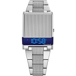 Bulova Mens Archive Series LED Computron Stainless Steel Watch