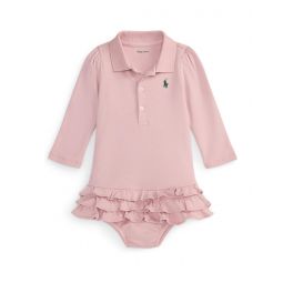 Polo Ralph Lauren Kids Ruffled Soft Cotton Polo Dress & Bloomer (Infant)