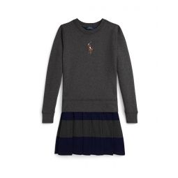 Polo Ralph Lauren Kids Big Pony Fleece Sweatshirt Dress (Big Kid)