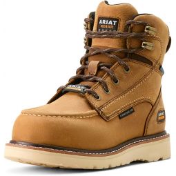 ARIAT Womeninchs Rebar Wedge Moc Toe Waterproof Composite Toe Work Boot, Antique Brown, 6.5