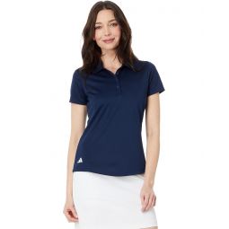 Womens adidas Golf Performance Solid Short Sleeve Golf Polo Shirt