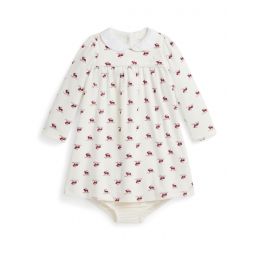 Polo Ralph Lauren Kids Elk-Print Velour Dress & Bloomer (Infant)
