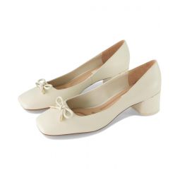 Womens Franco Sarto Natalia Square Toe Block Heel Pumps with Bow