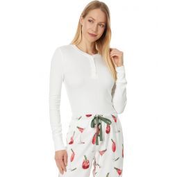 Womens PJ Salvage Loungewear Back To Basics Long Sleeve Top