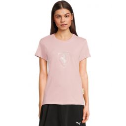 Womens PUMA Scuderia Ferrari Tonal Shield T-shirt