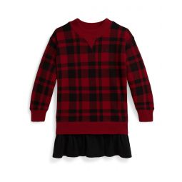 Polo Ralph Lauren Kids Buffalo Check Fleece Dress (Toddler/Little Kid)