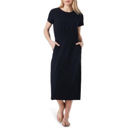Womens NIC+ZOE SS Side Slit Midi Dress