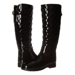 Womens Hunter Refined Gloss Quilt Tall Rain Boots