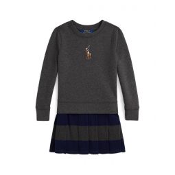 Polo Ralph Lauren Kids Big Pony Fleece Sweatshirt Dress (Toddler/Little Kid)