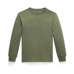 Mens Polo Ralph Lauren Kids Cotton Jersey Long Sleeve Tee (Big Kid)