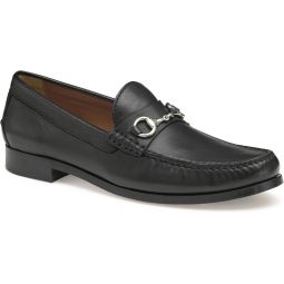 Johnston & Murphy Men's Baldwin Bit Shoes - Men's Dress Shoes, Leather Moccasin Shoes, Dress Shoes for Men, Durable Rubber Sole & Brushed Nickel Hardware, Men's Loafers