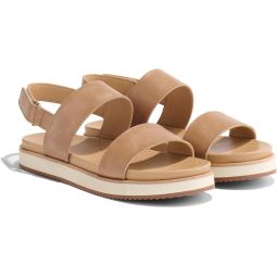 Nisolo Womeninchs Go-To Flatform Sandals, Summer/Spring Casual, 1inch Added Height, Soft Interior Lining, Memory Foam Insoles for Comfort, Easy Hook & Loop Closure, True to Size