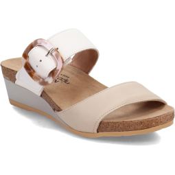 NAOT Footwear Kingdom Women's Wedge Sandal with Buckle, Cork Footbed, and Arch Support - Adjustable Three-Strap Sandal With Backstrap - Comfort and Support - Lightweight and Perfec
