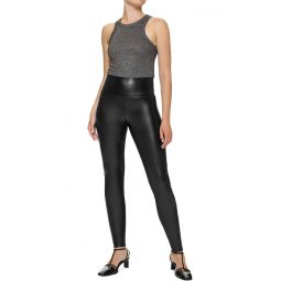 Womens HUE Leather Flat-Tering Fit Leggings