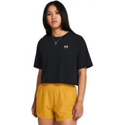 Womens Under Armour Boxy Crop Logo Short Sleeve T Shirt