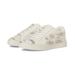 Womens COACH Peanuts Comic High Line Leather Sneakers
