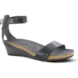 NAOT Footwear Womeninchs Pixie Wedge Sandal with Cork Footbed and Arch Support Footbed - Adjustable Ankle Strap - Comfort and Support - Lightweight and Perfect for Travel - Narrow