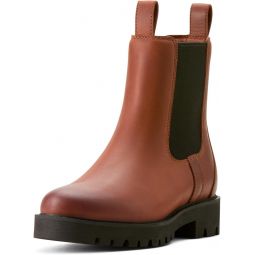 ARIAT Womens Wexford Lug Round Toe Chelsea Pull On Casual Boots Ankle Low Heel 1-2inch - Brown