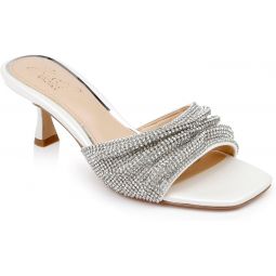 Jewel Badgley Mischka Humor Crystal Mules with Kitten Heel