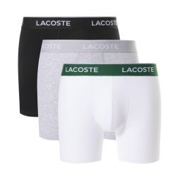 Mens Lacoste Cotton Stretch Essentials Boxer Briefs 3-pack