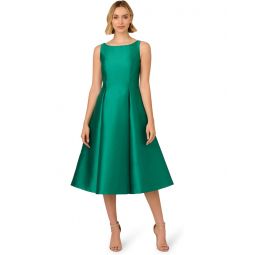 Womens Adrianna Papell Sleeveless Tea Length Dress