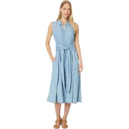 Womens NIC+ZOE Drapey Denim Shirtdress