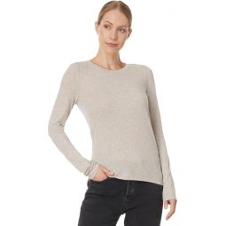 Womens Eileen Fisher Round Neck Slim Long Sleeve Tee