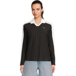 Womens PUMA T7 Relaxed Long Sleeve Polo