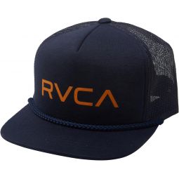 RVCA Meninchs Trucker Hat, Structured Hat with Stretch Mesh Back, Adjustable Snapback Closure