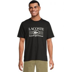 Mens Lacoste Classic Fit Cotton Print T-shirt
