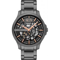 Armani Exchange AX Meninchs Automatic Gunmetal Stainless Steel Watch (Model: AX2458)