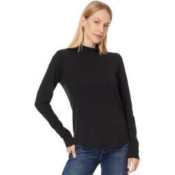 Womens Lilla P Long Sleeve Mock Neck Tee