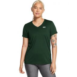 Womens Under Armour Tech Short Sleeve V-Neck Solid